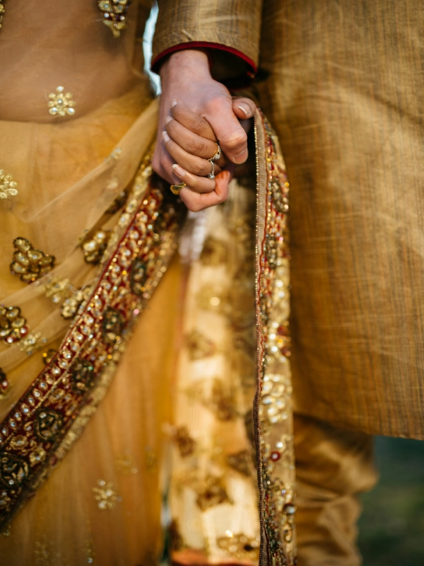 couple holding hands
