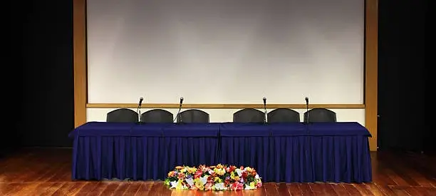stage setup for a conference meeting in goa