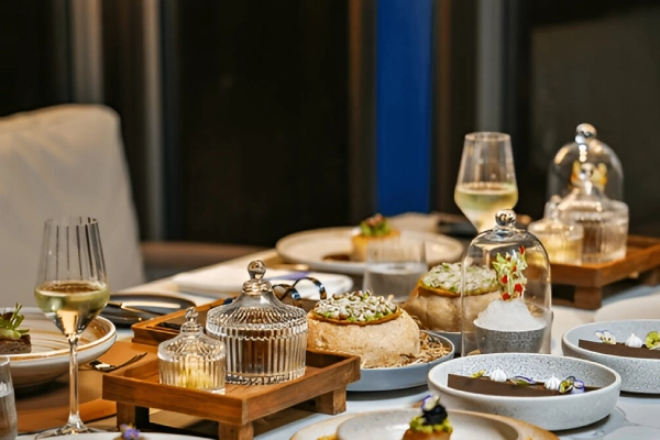 delicious food at a wedding